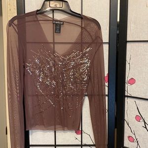Brand new sheer Bebe top